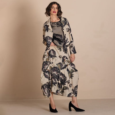 Megan Salmon - Black Roses Tailored Birdie Jacket