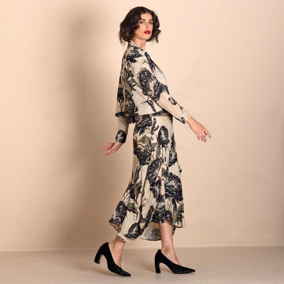 Megan Salmon - Black Roses Tailored Birdie Jacket