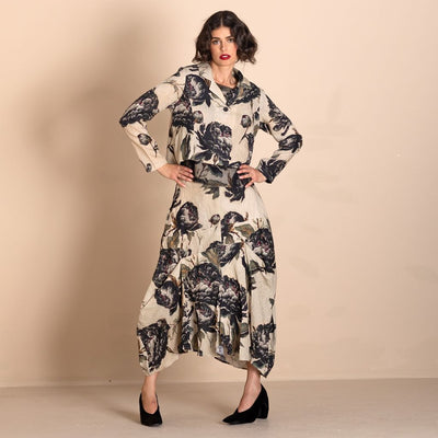 Megan Salmon - Black Roses Tailored Birdie Jacket