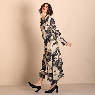 Megan Salmon - Black Roses Tailored Birdie Jacket