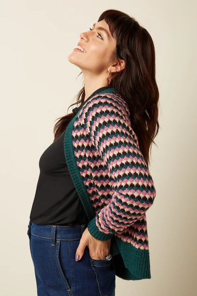 King Louie - Blanca Cardi Flora - Pine Green - 09822-200AW26
