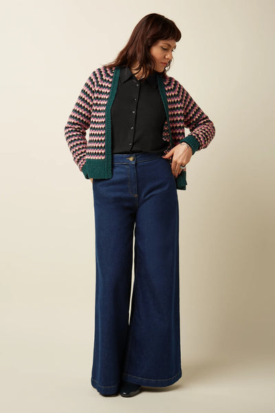 King Louie - Blanca Cardi Flora - Pine Green - 09822-200AW26