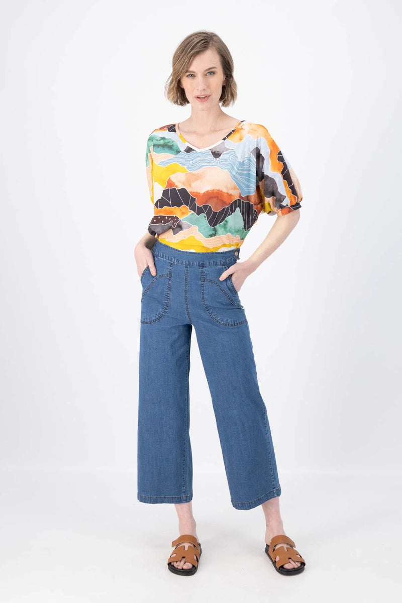 Olga De Polga - Peggy Ligera Pants Light Wash In Summer Denim