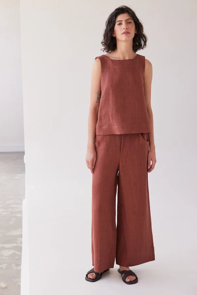 Evas Sunday - Bowie Wide Leg Pant Brick