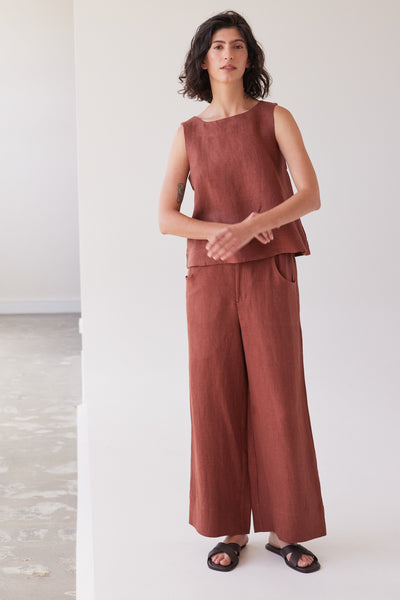 Evas Sunday - Bowie Wide Leg Pant Brick