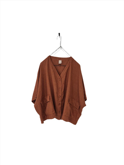 Montaigne - Brigitte Linen Button Up Top