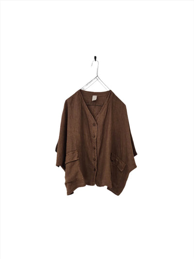 Montaigne - Brigitte Linen Button Up Top