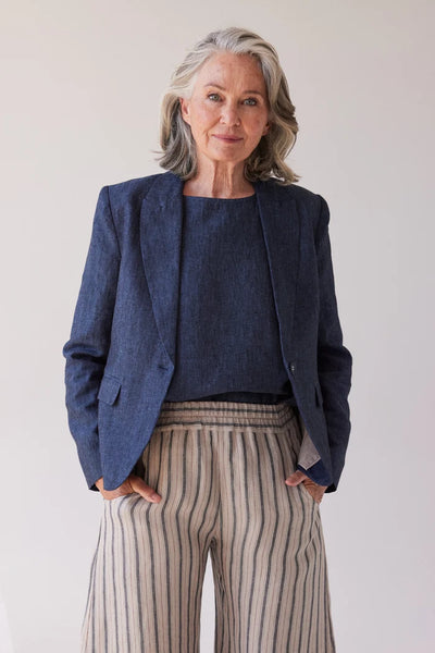 Eva's Sunday - Brooklyn Fitted Blazer - Navy