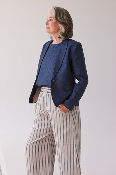Eva's Sunday - Brooklyn Fitted Blazer - Navy