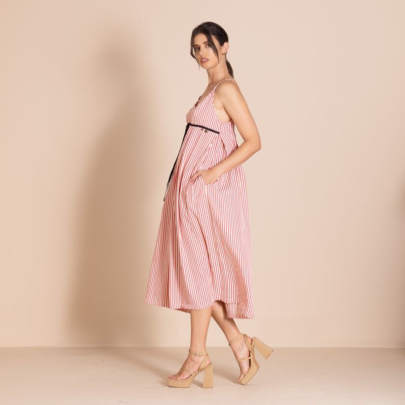 Megan Salmon - Candy Stripe Molly Petticoat - Red - M8624
