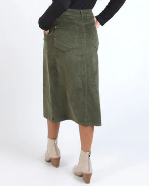 Elm - Collete Cord Skirt - Clover - 8138201.CLOV