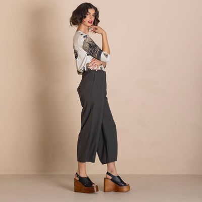 Megan Salmon - Dallas Barrel Pant - Dark Green