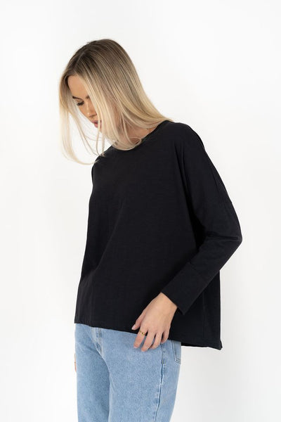 Humidity - Dippy Long Sleeve Tee - Slate - HW26502