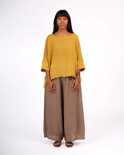 Montaigne - Eadie Linen Pants Fine Houndstooth