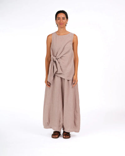 Montaigne - Eadie Linen Pants Fine Houndstooth