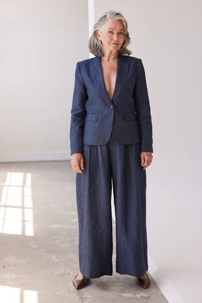 Eva's Sunday - Easton Wide Leg Pant - Navy