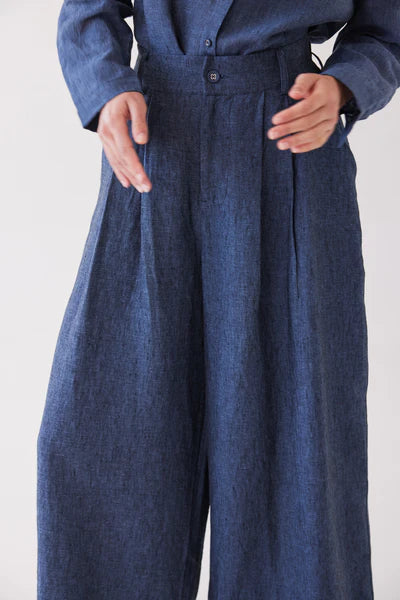 Eva's Sunday - Easton Wide Leg Pant - Navy