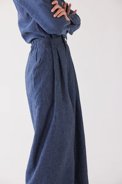 Eva's Sunday - Easton Wide Leg Pant - Navy