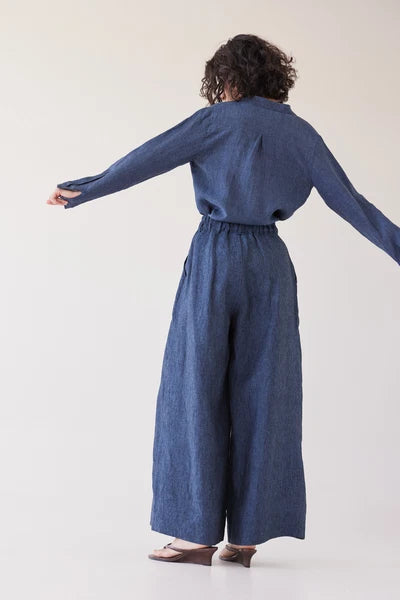 Eva's Sunday - Easton Wide Leg Pant - Navy