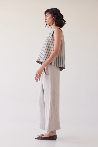 Eva's Sunday - Ellis Shell Top - Navy Stripe