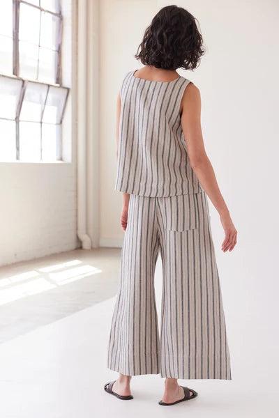 Eva's Sunday - Ellis Shell Top - Navy Stripe
