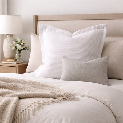 Angads - 60x60 Elegance European Pillowcase - White