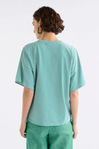Elk The Label - Evve T Shirt - Bright Teal/White