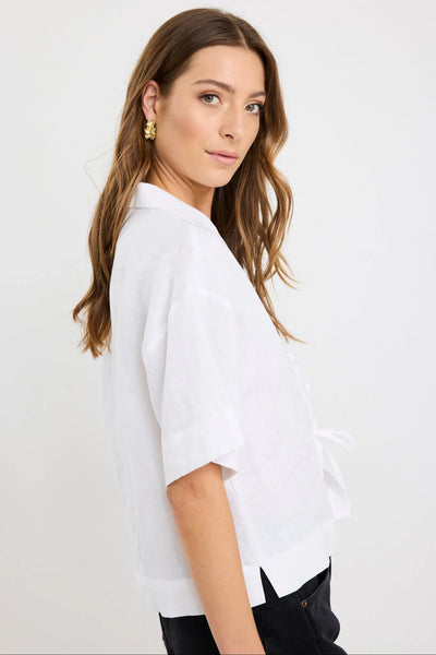 Stories To Be Told - Fasting Tie Front Shirt - Ivory - 150172