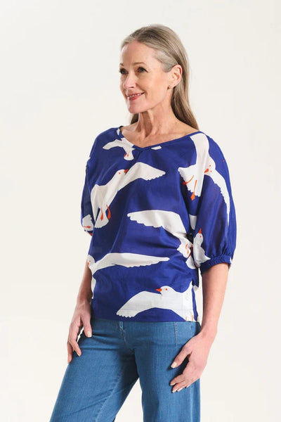 Olga de Polga - Flock Camisa - Blue - CS3019