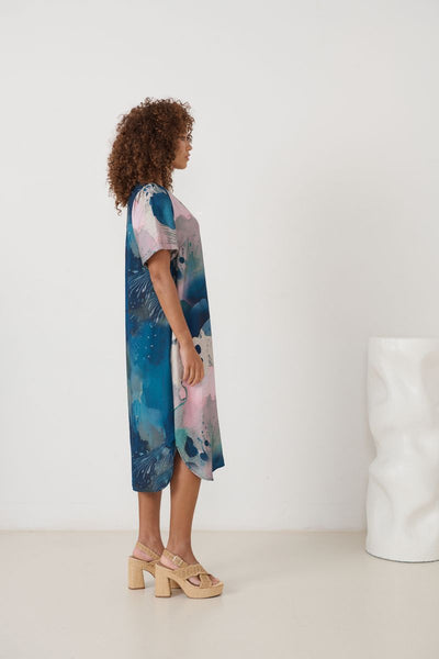 Florencia Phils - Single Pleat Dress with Scoop Hem