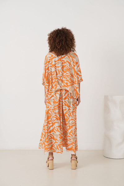Florencia Phils - Floaty Wide Leg Pant - Abstract Orange