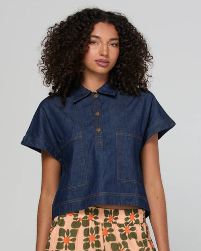 Boom Shankar - Fumiko Top - Dark Denim