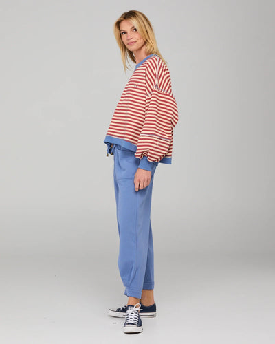 Boom Shankar - Guru Sweater - Washed Maroon Stripe - W26JM22-01