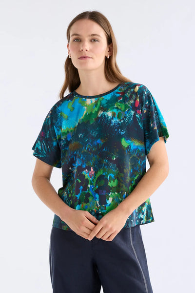 Elk - Haki Short Sleeve T Shirt - Lanskap Night