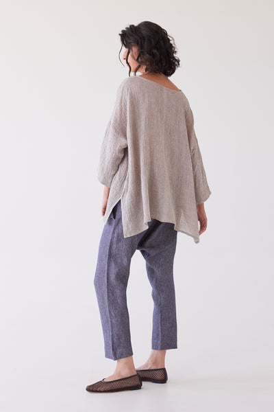 Eva's Sunday - Harry Relaxed Top - Stone Gauze
