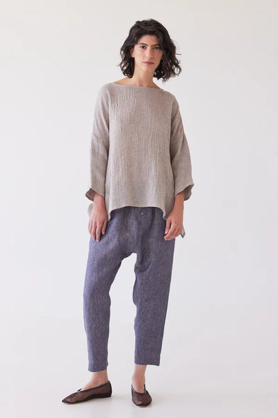 Eva's Sunday - Harry Relaxed Top - Stone Gauze