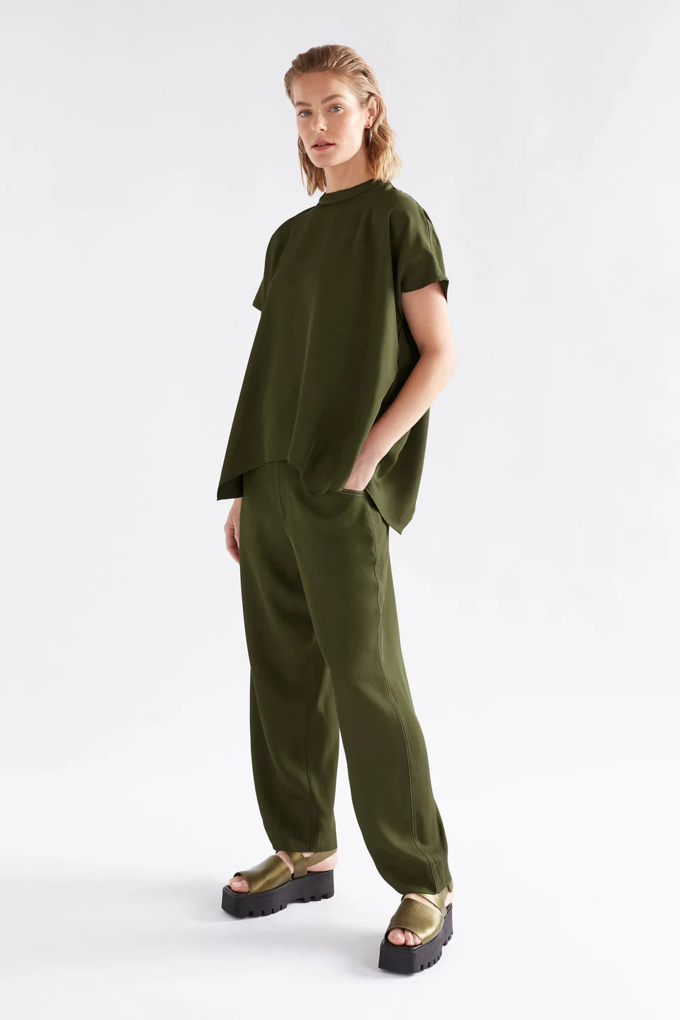 Elk the Label - Hullu Pant - Bright Olive
