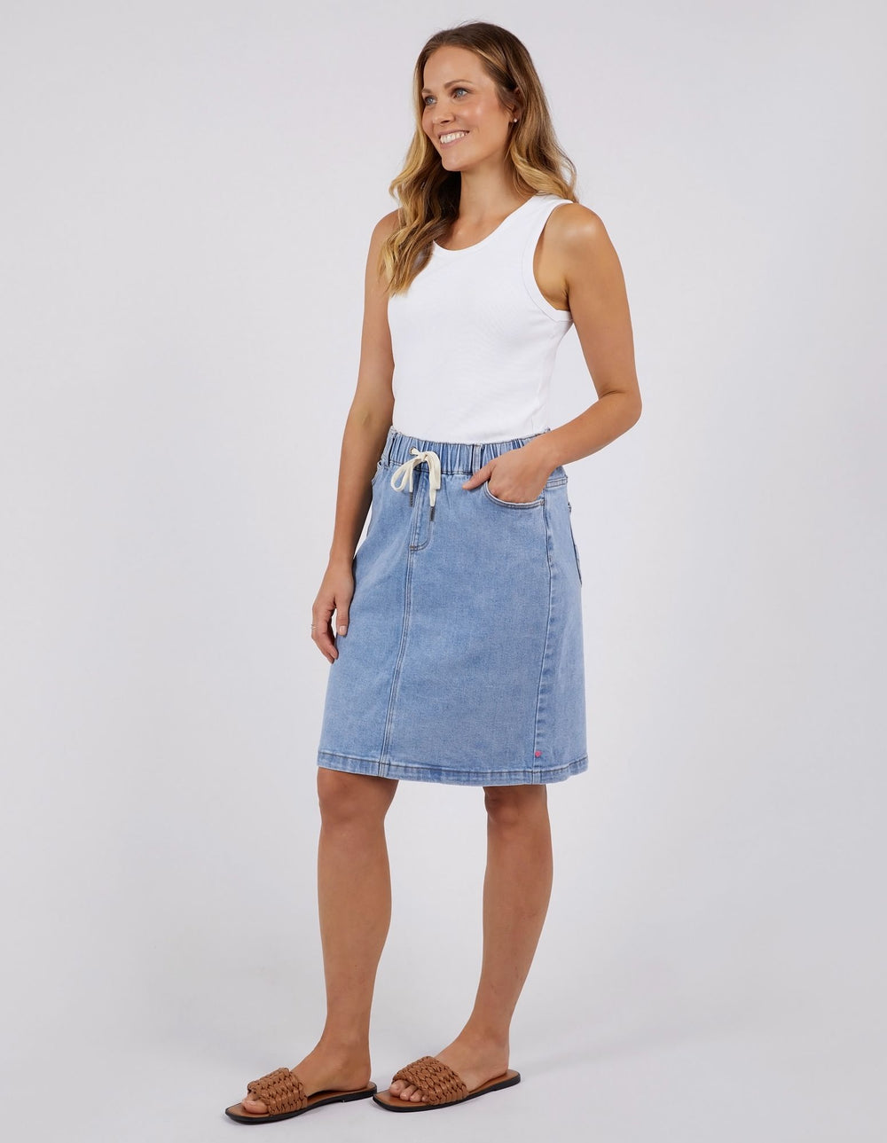 Elm Lifestyle - Skirt - Peta - Denim Blue