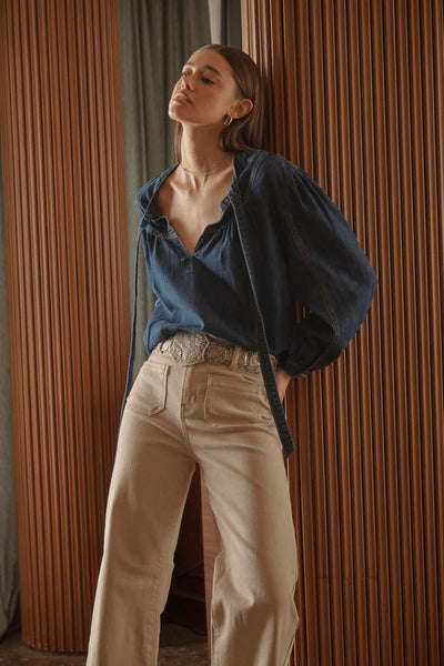 Kireina - Kelly Shirt - Palisade Blue - KWN260023