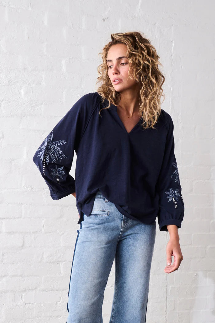 Kireina - Kimberly Top - Navy - KSP250002