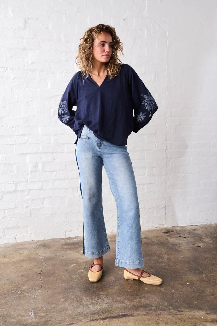 Kireina - Kimberly Top - Navy - KSP250002