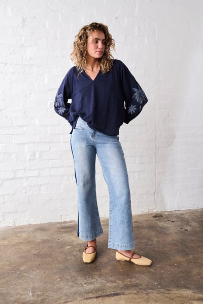 Kireina - Kimberly Top - Navy - KSP250002