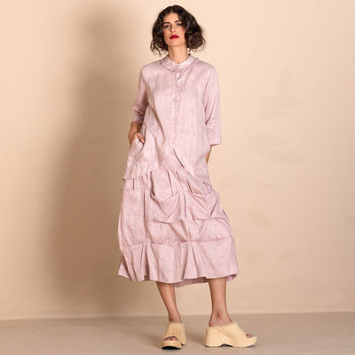 Megan Salmon - Linen Smock Skirt - Blush