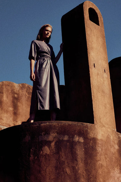 Elk - Lissu Dress - Silver/Black - A1291S25