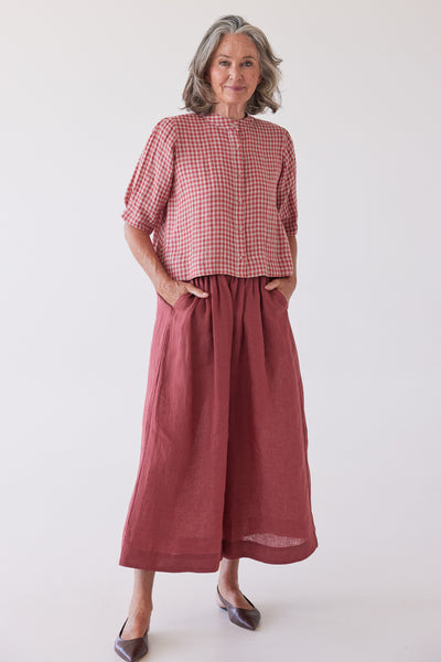 Eva's Sunday - Loretta Reversible Top - Burnt Sienna Gingham
