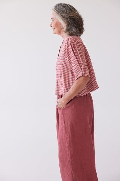 Eva's Sunday - Loretta Reversible Top - Burnt Sienna Gingham