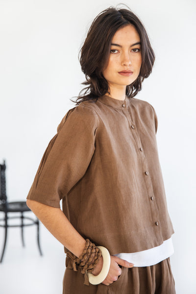 Eva's Sunday - Loretta Top - Cinnamon - EST183-CINNAMON