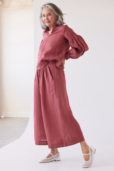 Eva's Sunday - Maddison Long Sleeve Blouse - Burnt Sienna