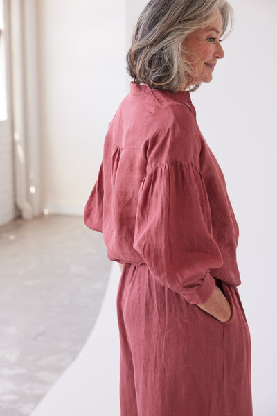 Eva's Sunday - Maddison Long Sleeve Blouse - Burnt Sienna