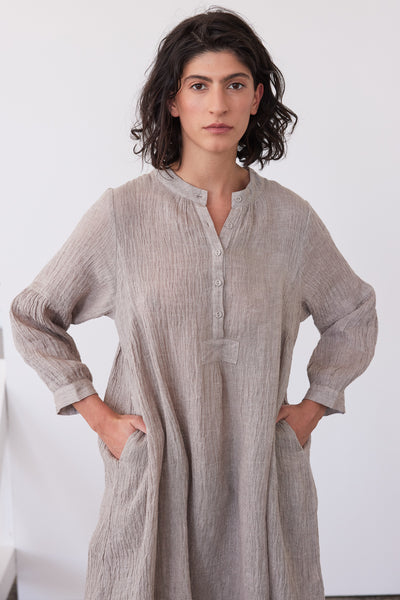 Eva's Sunday - Marika Relaxed Dress - Stone Gauze